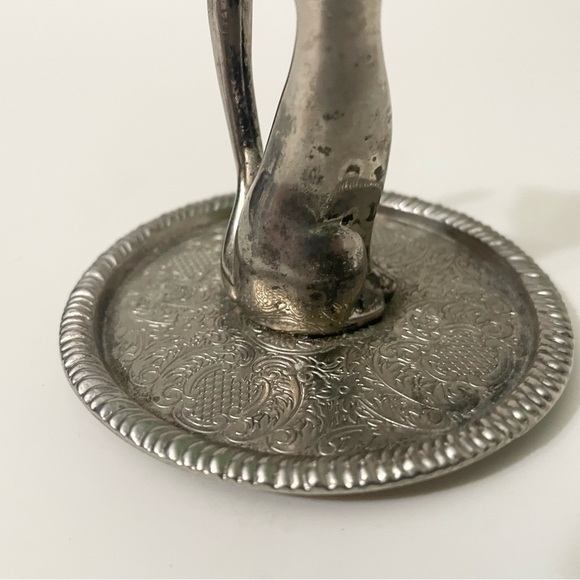 Vintage Cat Ring Holder Jewelry Display Kitty Trinket Holder - Picture 4 of 12